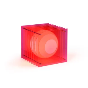 LOP by BANG – Candeeiro Quadrado Rosa Elétrico Grande