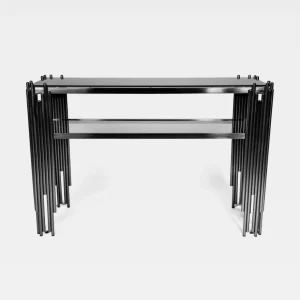 CONSOLA SOLEIL RECTANGULAR EM PRATEADO