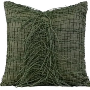 NEST, ALMOFADA DECORATIVA DETALHE ENTRANÇADO VERDE