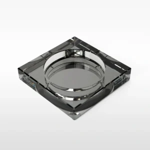 SQUARE MEDIUM CINZENTO, CINZEIRO DE CRISTAL