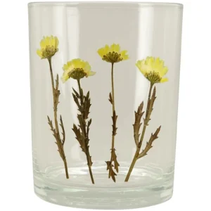 LesFleurs, Jarra Vidro Grand Malmequer Amarelo