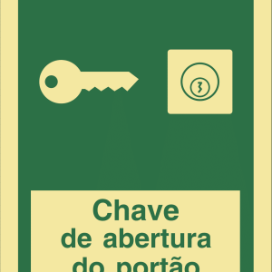 Sinalética Chave de Abertura do Portão – E0425