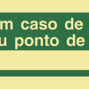 Sinalética Em Caso de Incêndio o Seu Ponto de Encontro é – E0490