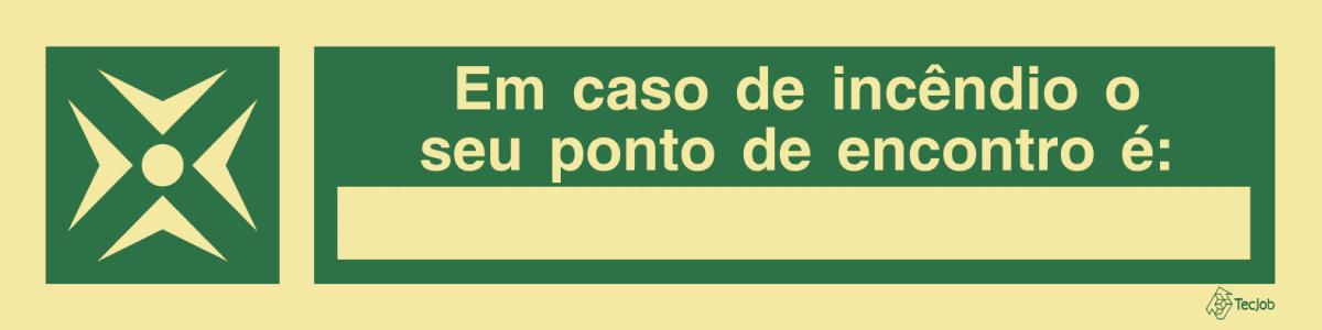 Sinalética Em Caso de Incêndio o Seu Ponto de Encontro é – E0490 - Image 2