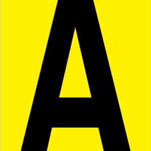 Letras em Vinil Autoadesivo Fundo Amarelo – A a Z – IN0021