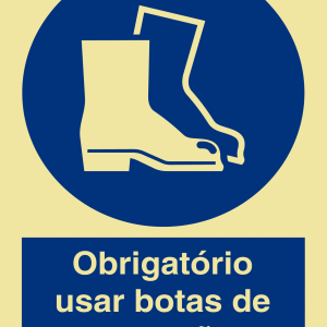 Sinalética Obrigatório Usar Botas de Proteção – OB0053