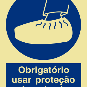 Sinalética Obrigatório Usar Proteção de Calçado – OB0056