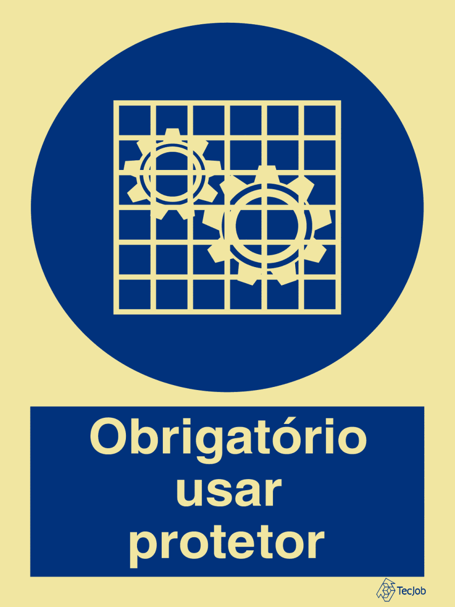 Sinalética Obrigatório Usar Protetor – OB0149 - Image 2