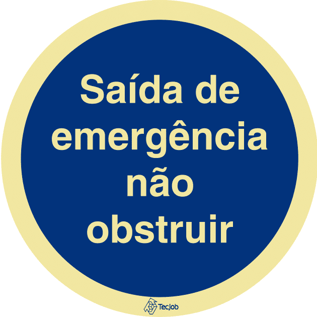 Sinalética Saída de Emergência Não Obstruir – OB0222 - Image 2