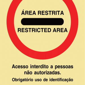 Sinalética Área Restrita – PR0098